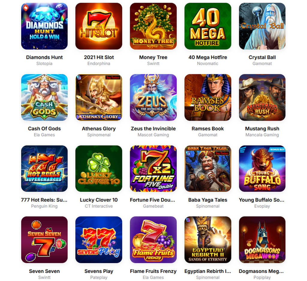 HitNSpin Spielautomaten auf dem Desktop